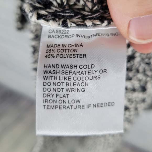 BACKDROP | knit poncho style pullover oversized boxy slouchy sweater - Picture 6 of 7